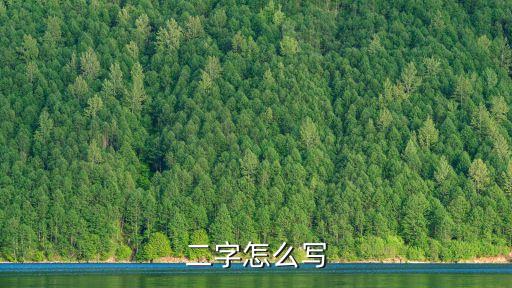 二字怎么寫