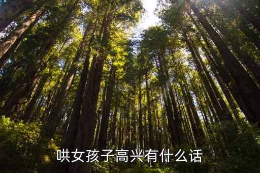 哄女孩子高興有什么話