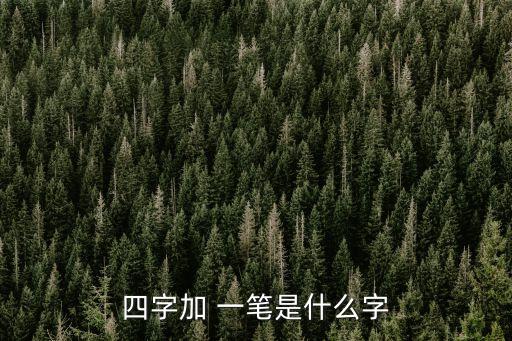 四字加 一筆是什么字