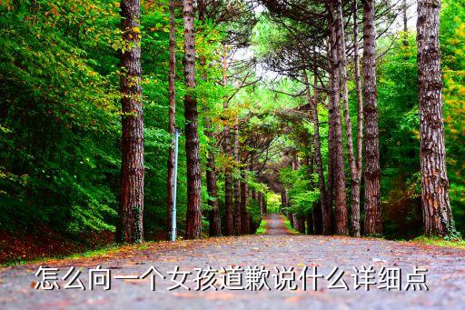 怎么向一個女孩道歉說什么詳細點