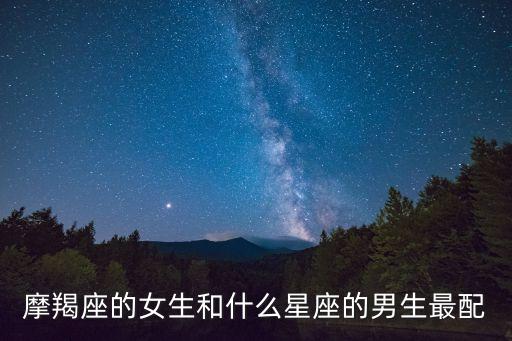 摩羯座的女生和什么星座的男生最配