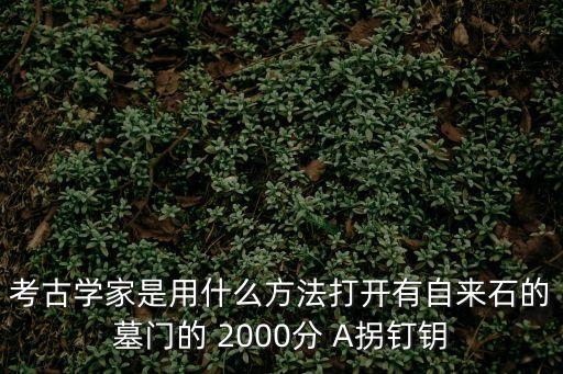 考古學家是用什么方法打開有自來石的墓門的 2000分 A拐釘鑰
