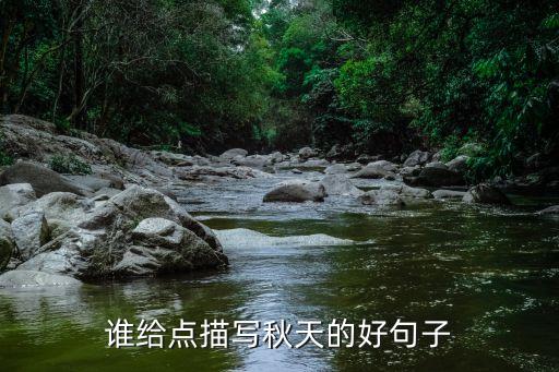 誰給點描寫秋天的好句子
