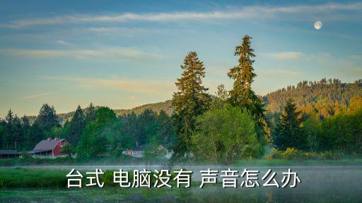  臺式 電腦沒有 聲音怎么辦