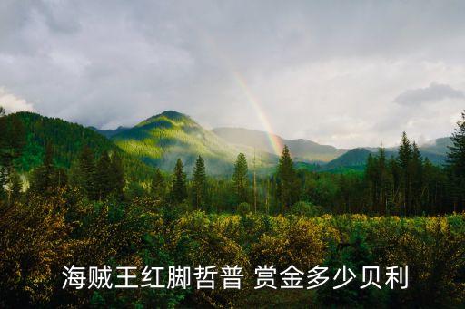  海賊王紅腳哲普 賞金多少貝利