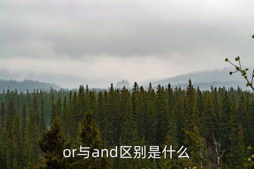 or與and區別是什么