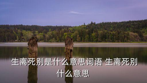  生離死別是什么意思詞語 生離死別什么意思