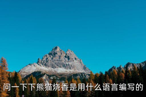熊貓燒香代碼，問一下下熊貓燒香是用什么語言編寫的