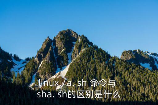 linux./a. sh 命令與 sha. sh的區別是什么