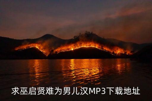 求巫啟賢難為男兒漢MP3下載地址
