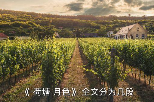 《 荷塘 月色》 全文分為幾段