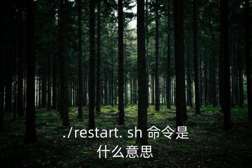 ./restart. sh 命令是什么意思