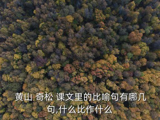 黃山奇松課文,黃山迎賓松和陪客松各有千秋