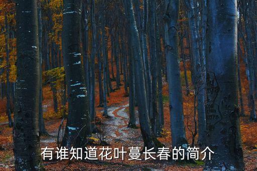 有誰(shuí)知道花葉蔓長(zhǎng)春的簡(jiǎn)介
