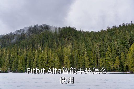 運動手環使用說明，Fitbit Alta智能手環怎么使用