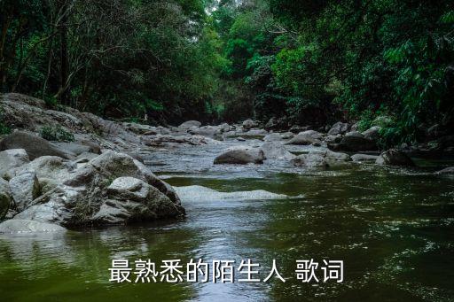 最熟悉的陌生人歌詞，最熟悉的陌生人 歌詞