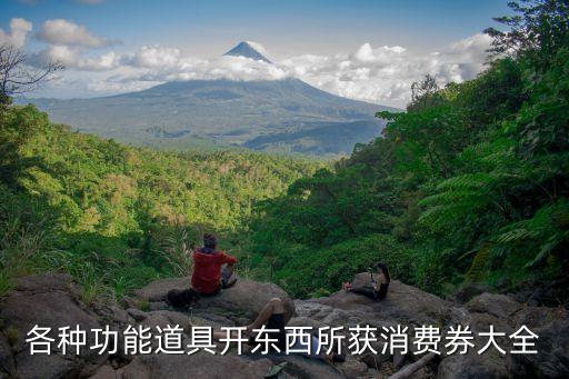 各種功能道具開東西所獲消費券大全