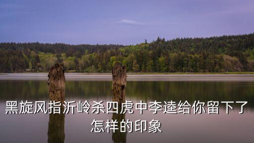 沂嶺，李逵沂嶺殺四虎梗概50字
