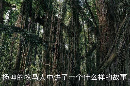牧馬人楊坤，楊坤的牧馬人中講了一個什么樣的故事