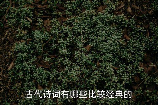 古代經典詩詞，古代詩詞有哪些比較經典的