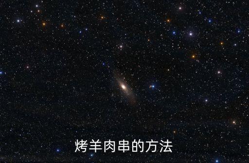 烤羊肉串的方法