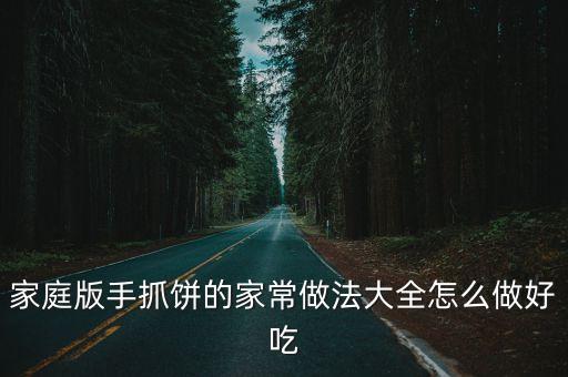 家庭版手抓餅的家常做法大全怎么做好吃
