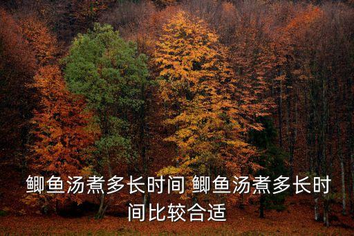  鯽魚湯煮多長時間 鯽魚湯煮多長時間比較合適