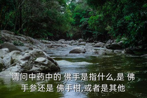 佛手參,中醫開藥也講究禁忌一覽