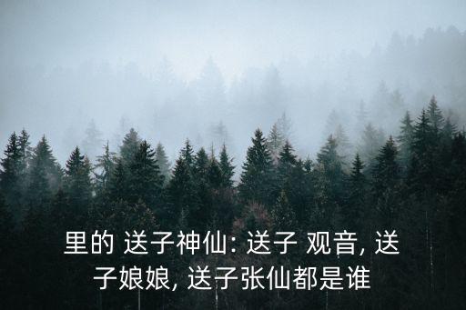 里的 送子神仙: 送子 觀音, 送子娘娘, 送子張仙都是誰