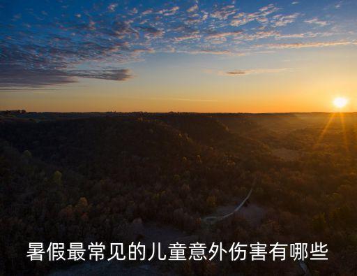 暑假最常見的兒童意外傷害有哪些