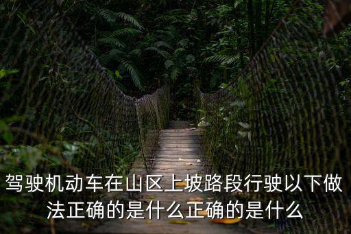 駕駛機動車在山區上坡路段行駛以下做法正確的是什么正確的是什么