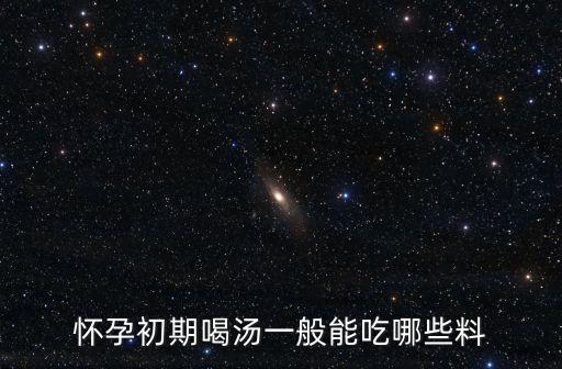 懷孕初期喝湯一般能吃哪些料