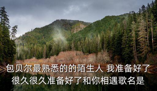包貝爾最熟悉的的陌生人 我準備好了很久很久準備好了和你相遇歌名是
