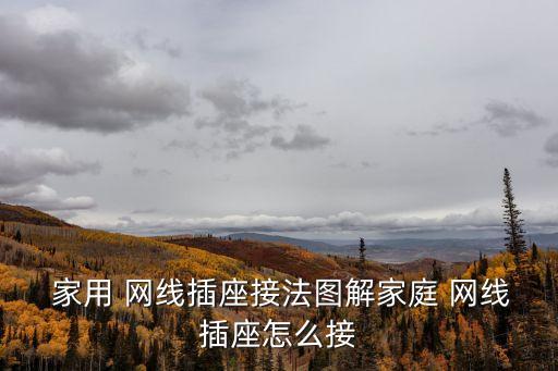 家用網(wǎng)線怎么接,這些電線怎么用!