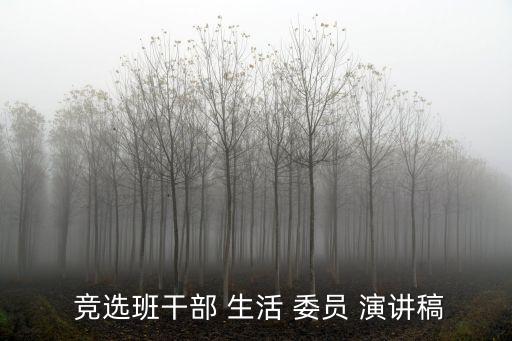 生活委員競選演講稿,我要競選-3委員候選人:為公益而努力