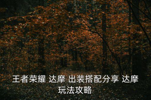 達摩出裝,達摩推出新加坡版本強勢回血裝備