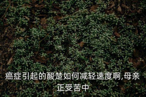 癌癥引起的酸楚如何減輕速度啊,母親正受苦中