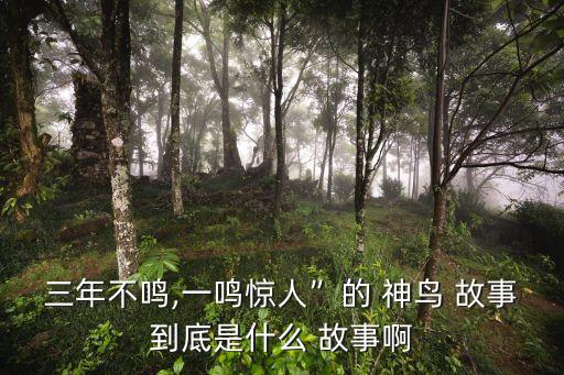 三年不鳴,一鳴驚人”的 神鳥 故事到底是什么 故事啊
