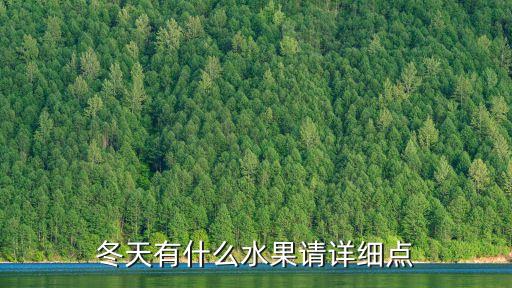 冬天有什么水果請詳細點