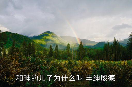 和珅的兒子為什么叫 豐紳殷德