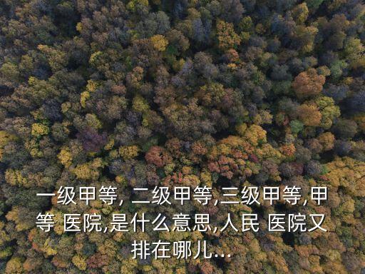 什么是二級(jí)醫(yī)院,醫(yī)院分為三個(gè)等級(jí)優(yōu)于一乙基二甲基醫(yī)院