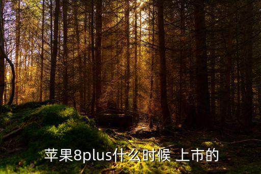  蘋果8plus什么時候 上市的