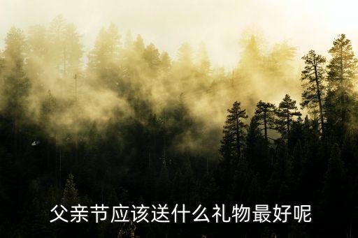  父親節應該送什么禮物最好呢
