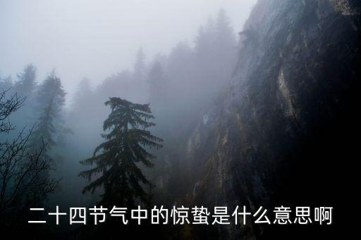 二十四節氣中的驚蟄是什么意思啊