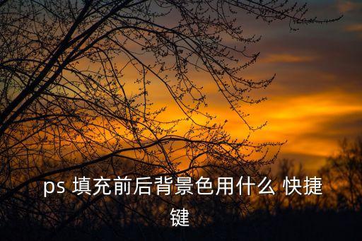 ps填充前景色快捷鍵