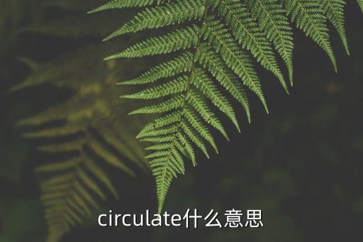 circulate什么意思