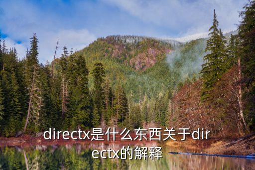 directx是什么東西關于directx的解釋