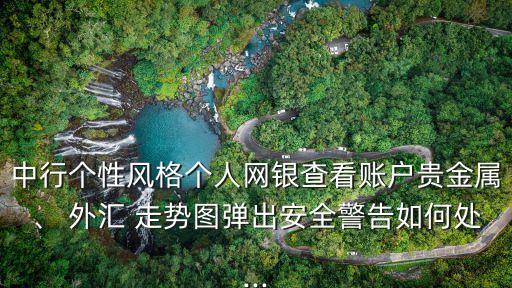 中行個性風格個人網銀查看賬戶貴金屬、 外匯 走勢圖彈出安全警告如何處...