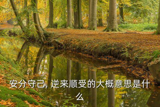安分守己, 逆來順受的大概意思是什么