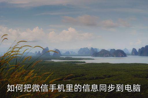 如何把微信手機里的信息同步到電腦